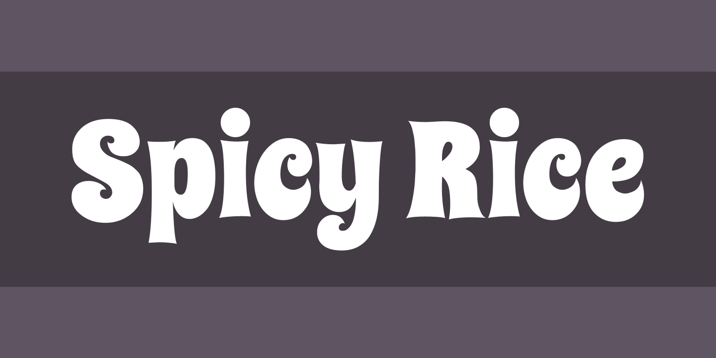 Beispiel einer Spicy Rice-Schriftart